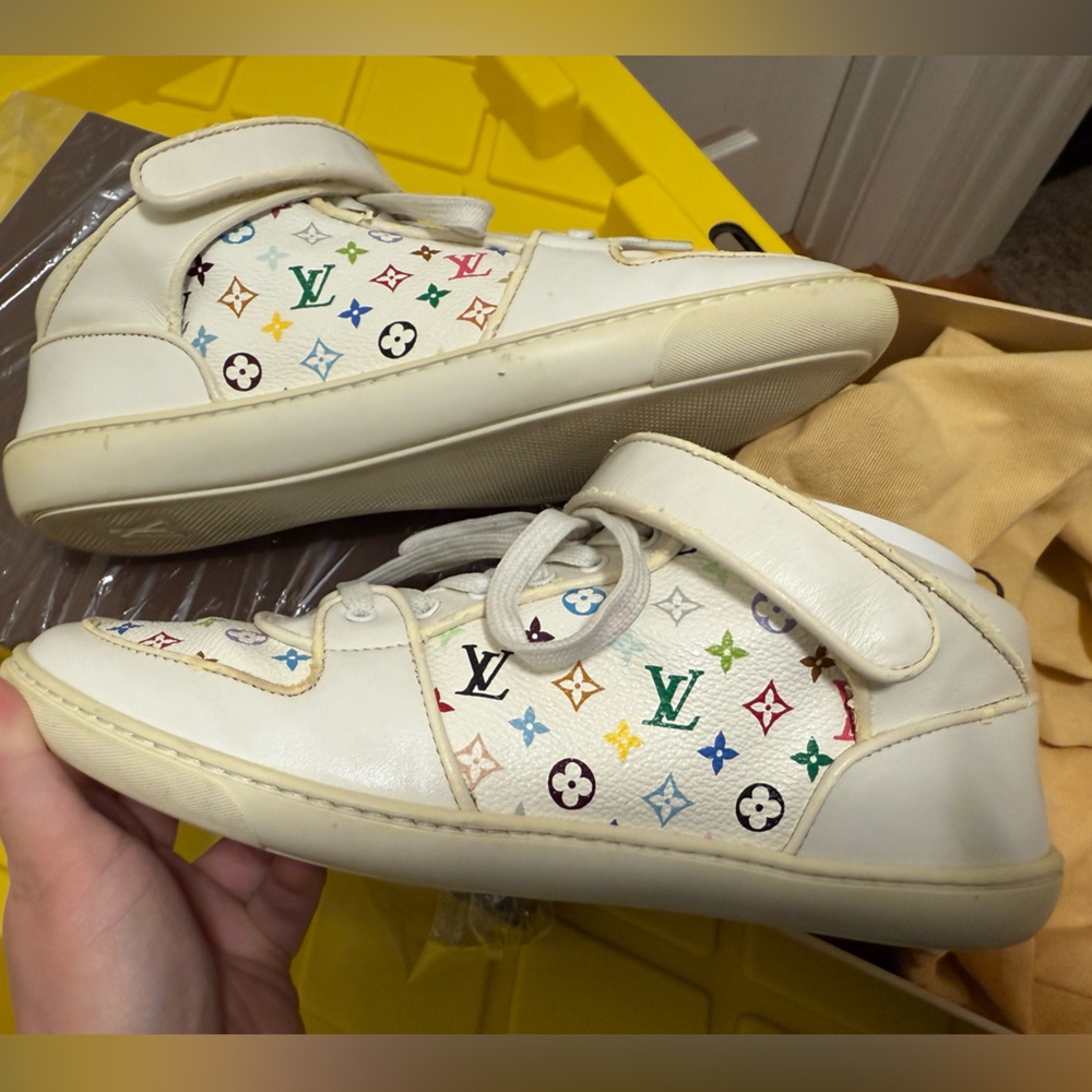 Louis Vuitton Murakami Multi-Color Monogram Leather Shoes - size 5.5W (4M) - Picture 4 of 8